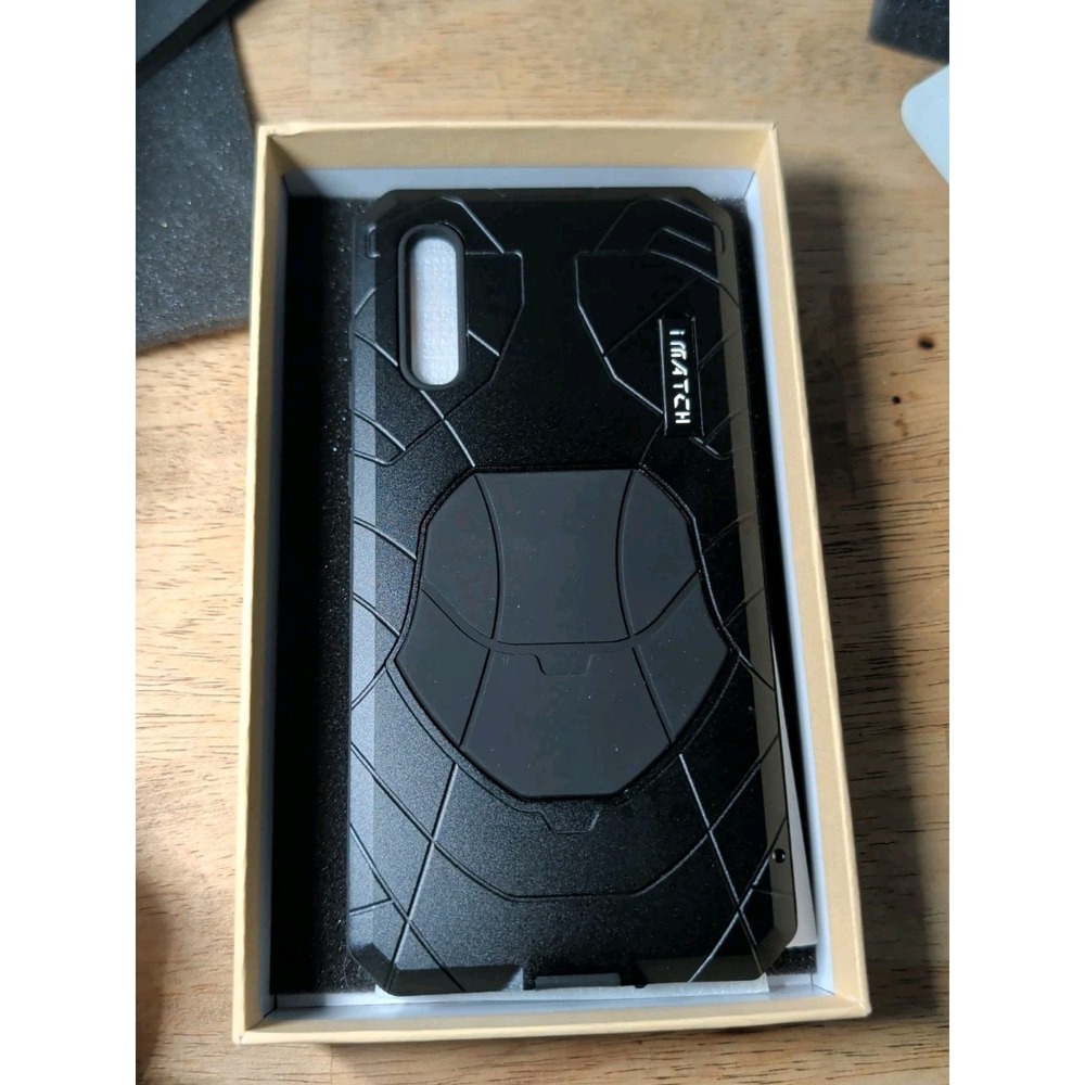 iMATCH Shockproof Silicone Bumper Metal Case for Samsung A70 NIB.